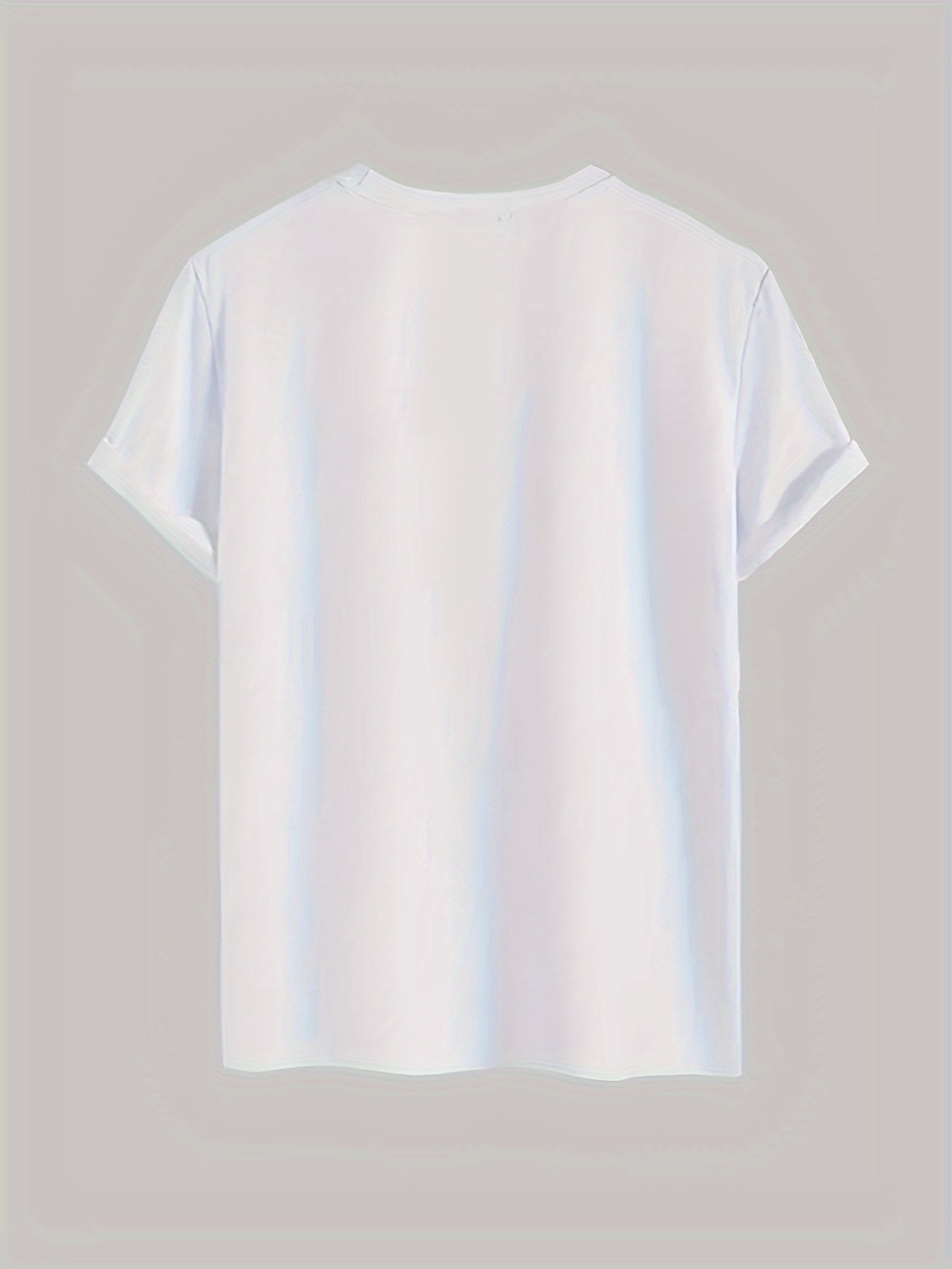 Men's Casual Short Sleeve Crew Neck T-Shirt Polyester Elastane Summer Comfortable Cartoon Design