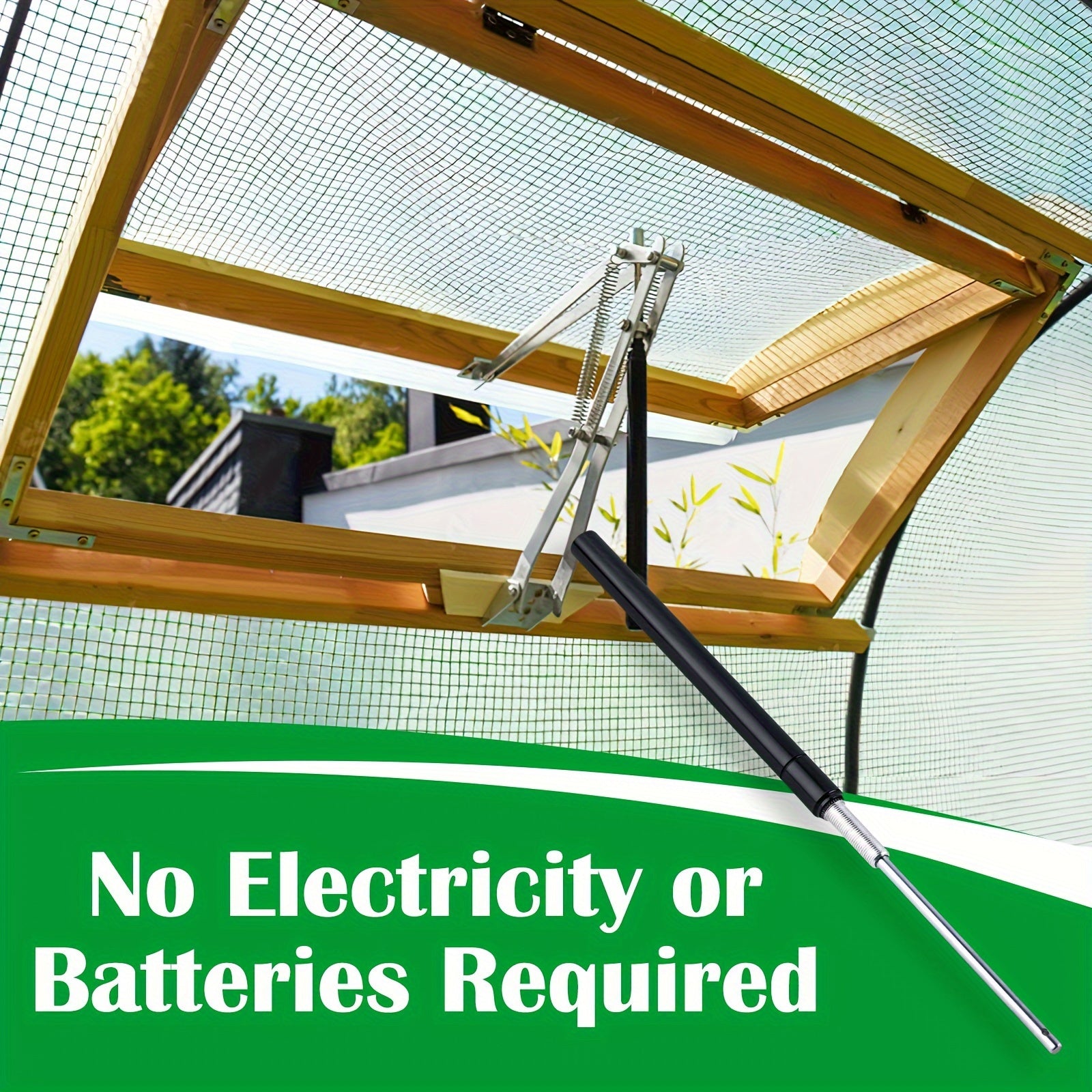 Greenhouse Vent Opener Replacement Cylinder Durable Solar-Powered for Automatic Windows