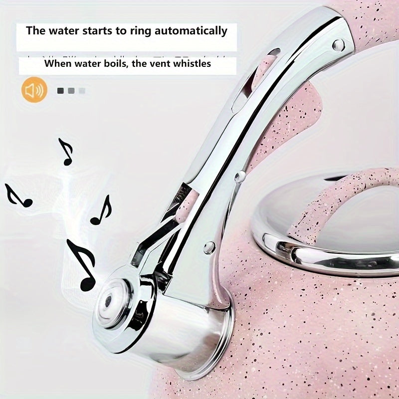 Hervidor de té de acero inoxidable de 3,5L con silbido para cocina y inducción