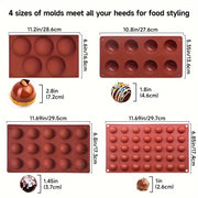 Semi Sphere Silicone Mold for Chocolate, Fat Bombs, Cake, Jelly, Dome Mousse 70mm