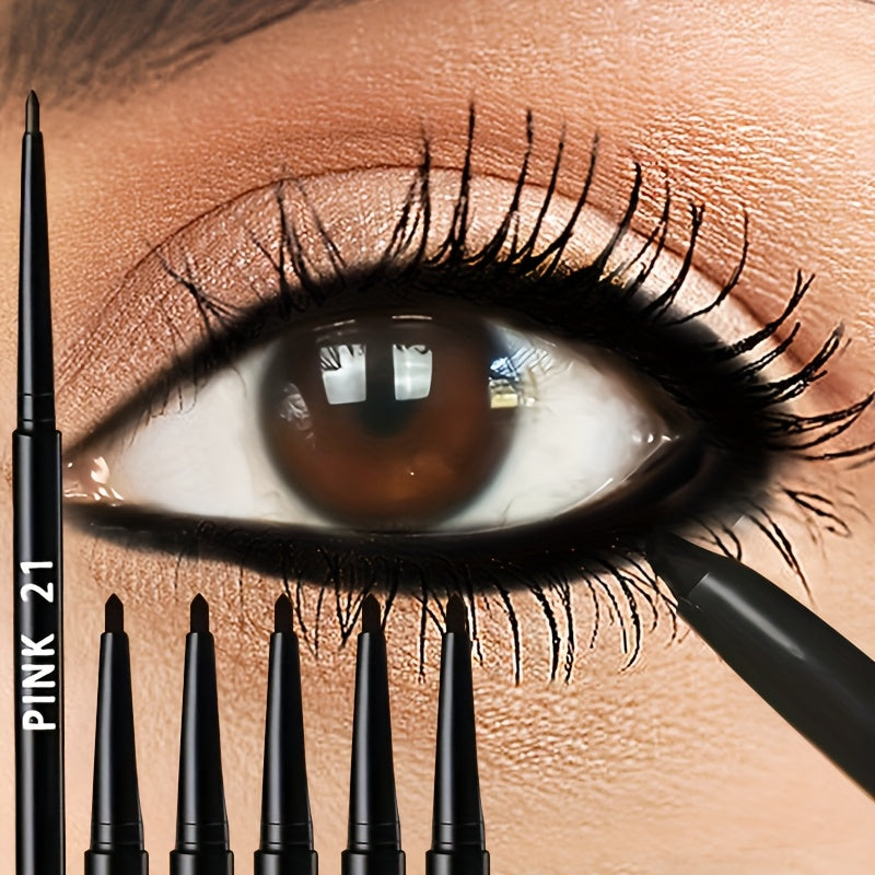 Women Black Gel Eyeliner Pens Set Long-Lasting Waterproof Smudge-Proof