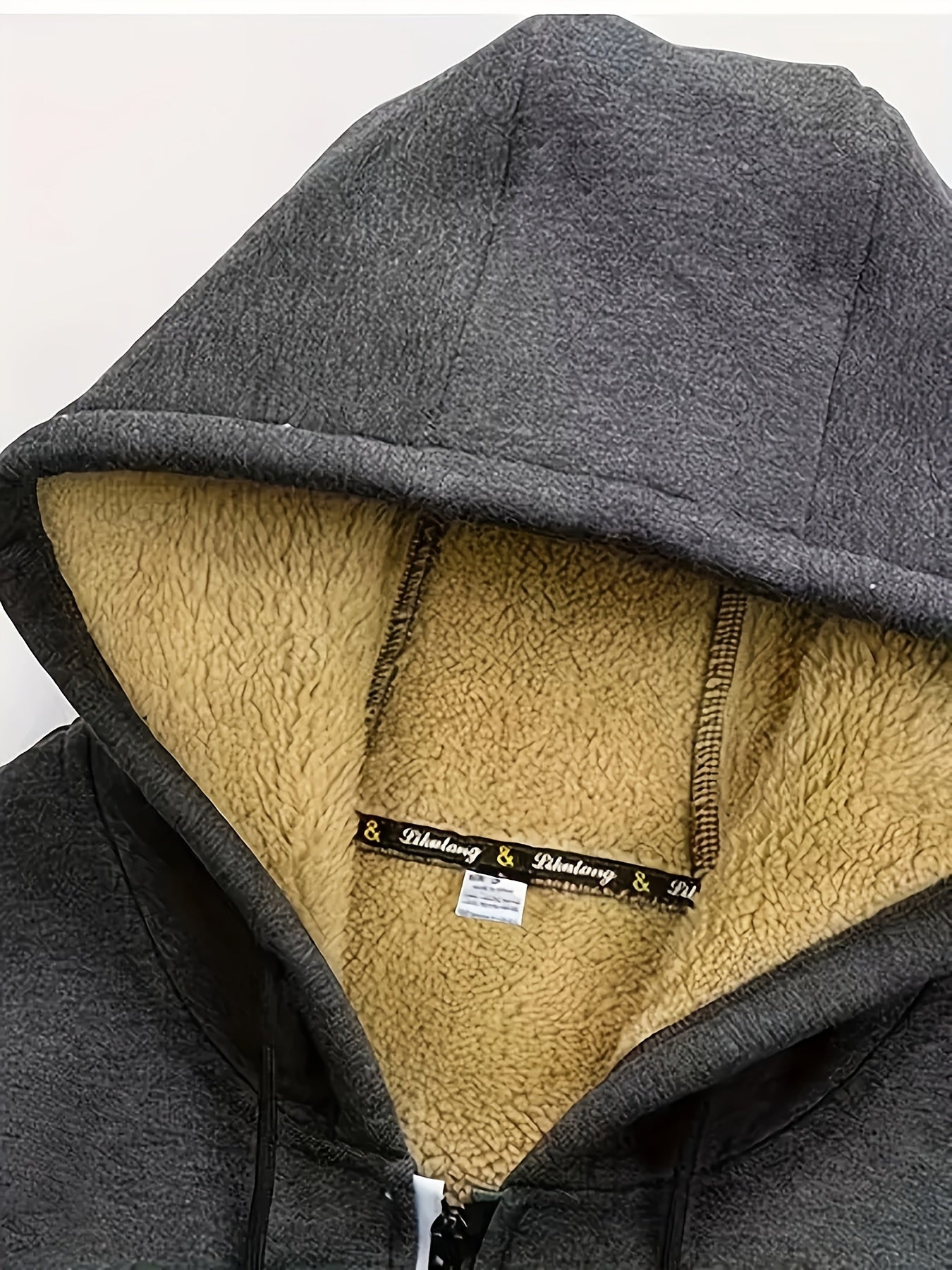 Men's Fleece Jacket Hooded Zip Closure Pockets Sports Casual Winter Spring Fall