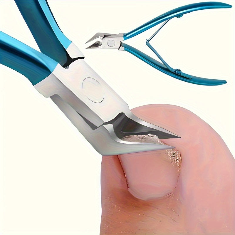 Stainless Steel Ingrown Toenail Tool with Sharp Pointed Tip Wide Jaw Podiatry Nail Clipper