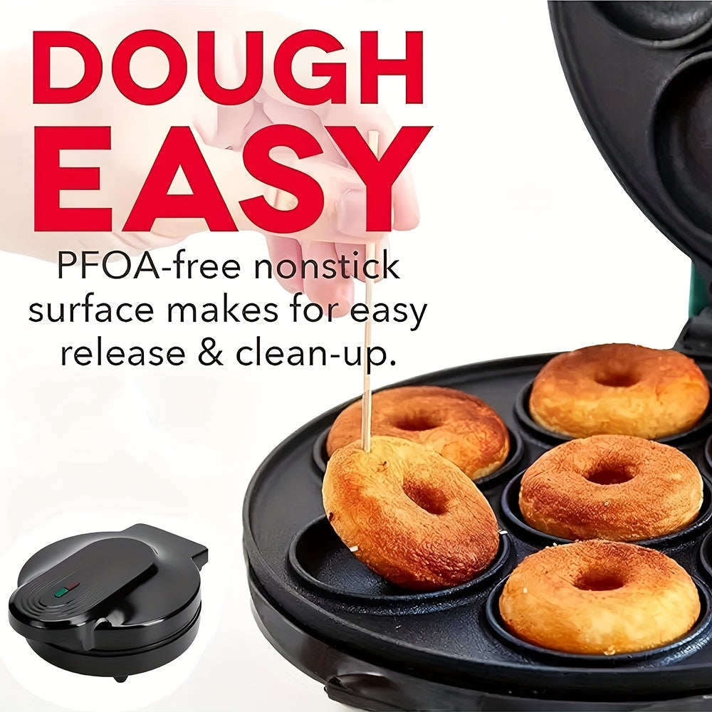 Mini máquina para hacer donas superficie antiadherente eléctrica 7 donas desayunos snacks postres