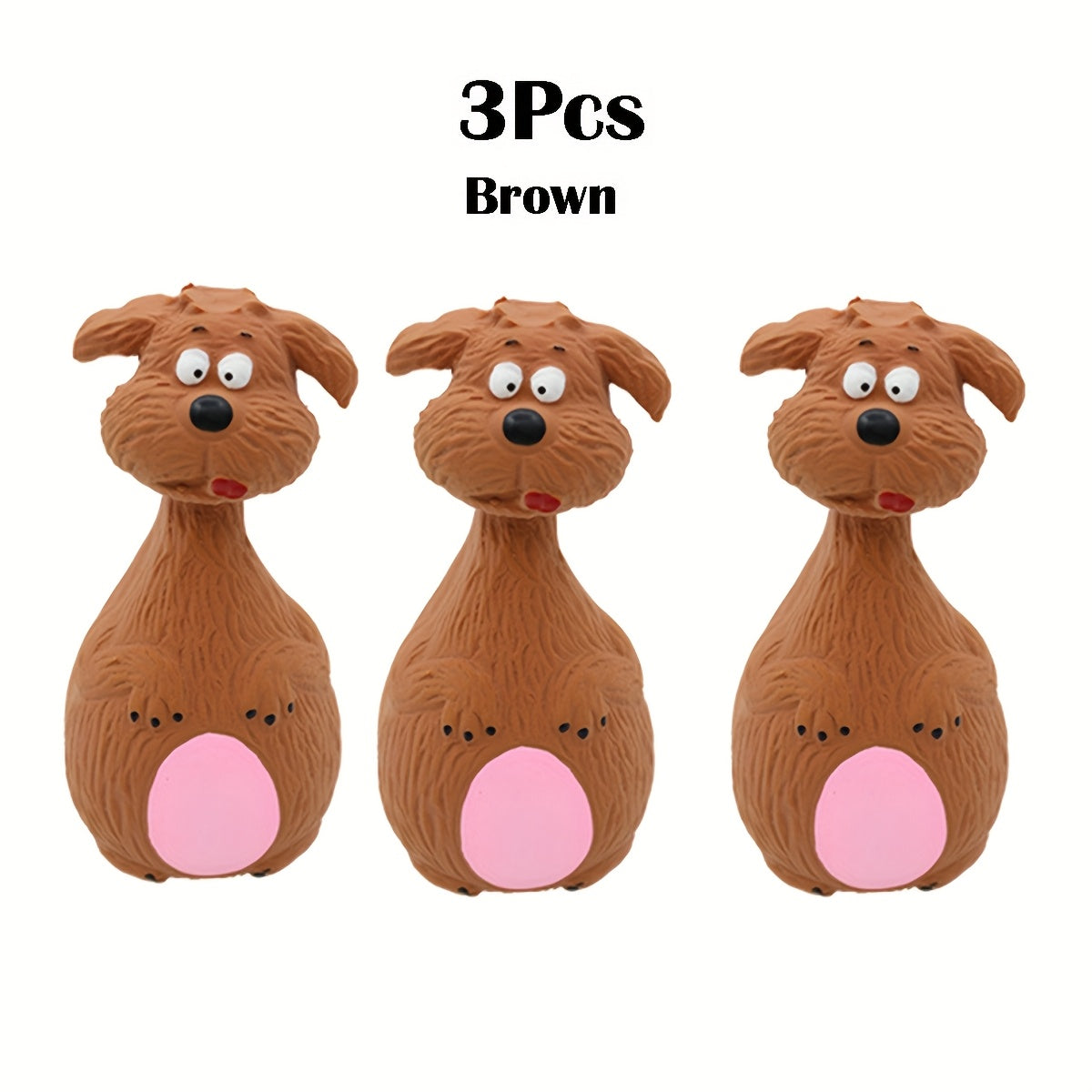 Durable Silicone Dog Chew Toy with Sound, Random Colors, No Batteries