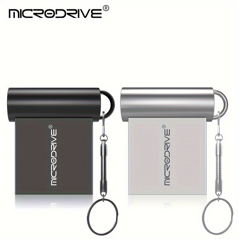 MICRODRIVE Super Mini Metal USB 2.0 Flesh Drayv Kalit zanjiri bilan - 16GB, 32GB, 64GB da mavjud