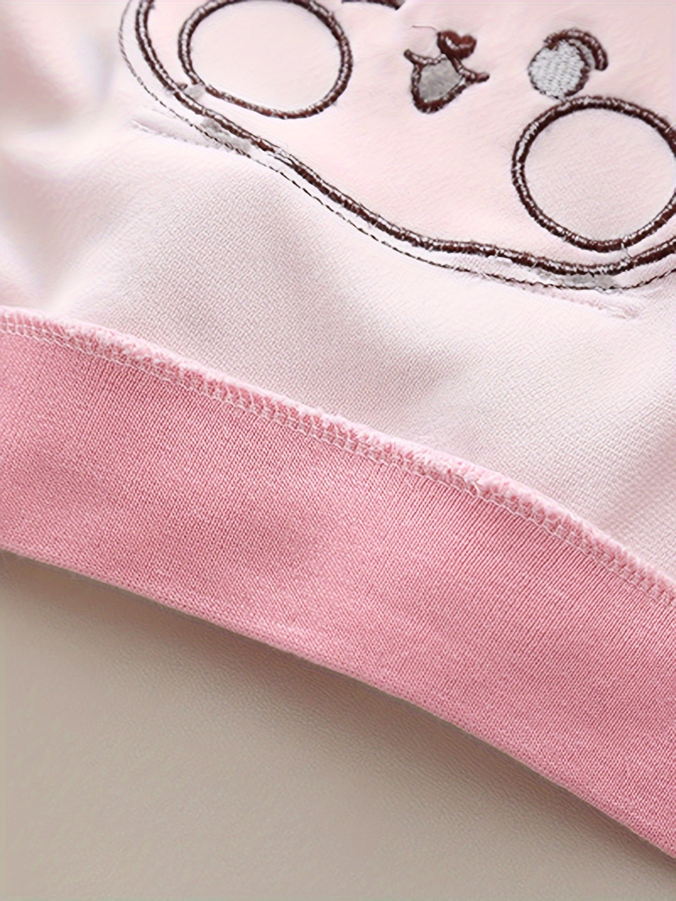 Girls Pink Bunny Hoodie and Pants Set Cotton Cartoon Spring Fall Comfortable Kids Clothing