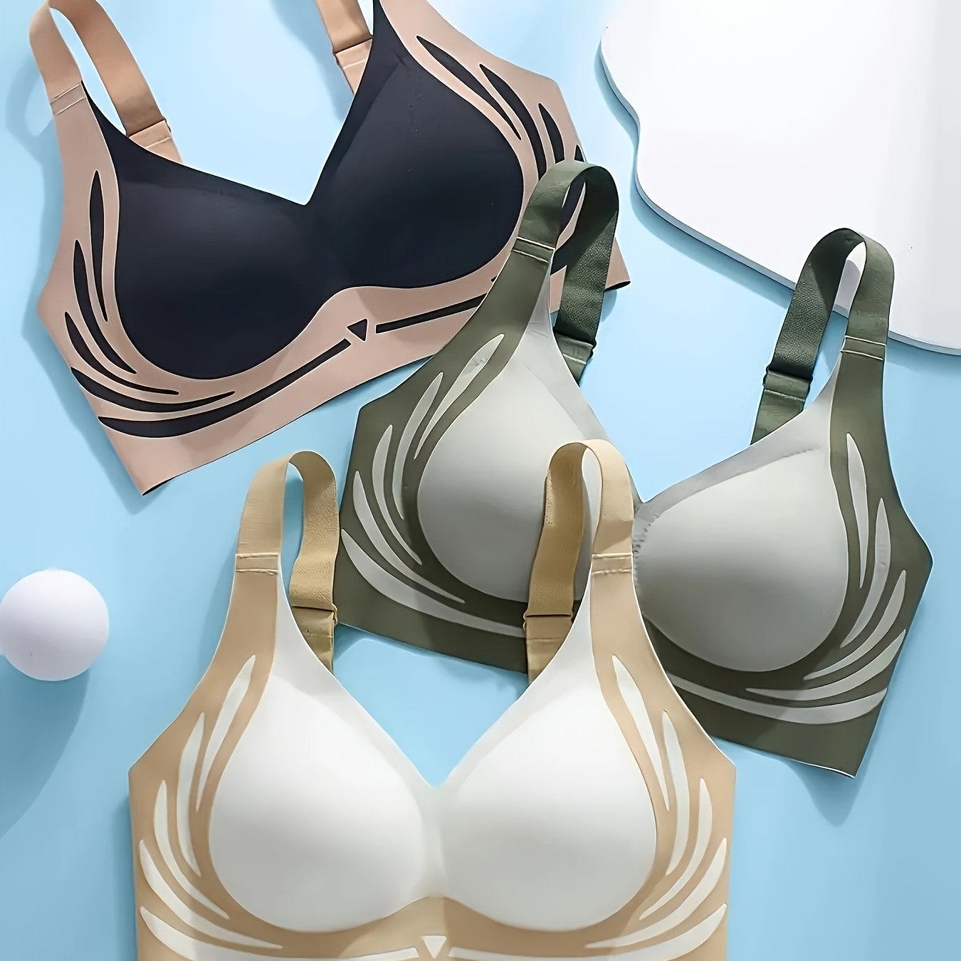 Women’s Plus Size Seamless Wireless Sports Bra for Running and Swimming