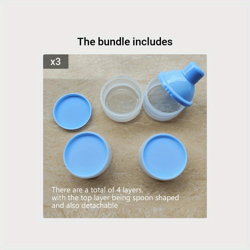 Portable Milk Powder Container with Divided Compartments for Travel and Home Use