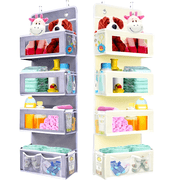 Fabric Hanging Storage Organizer with Over Door Pockets and Mesh Pockets for Closet Pantry Nursery
