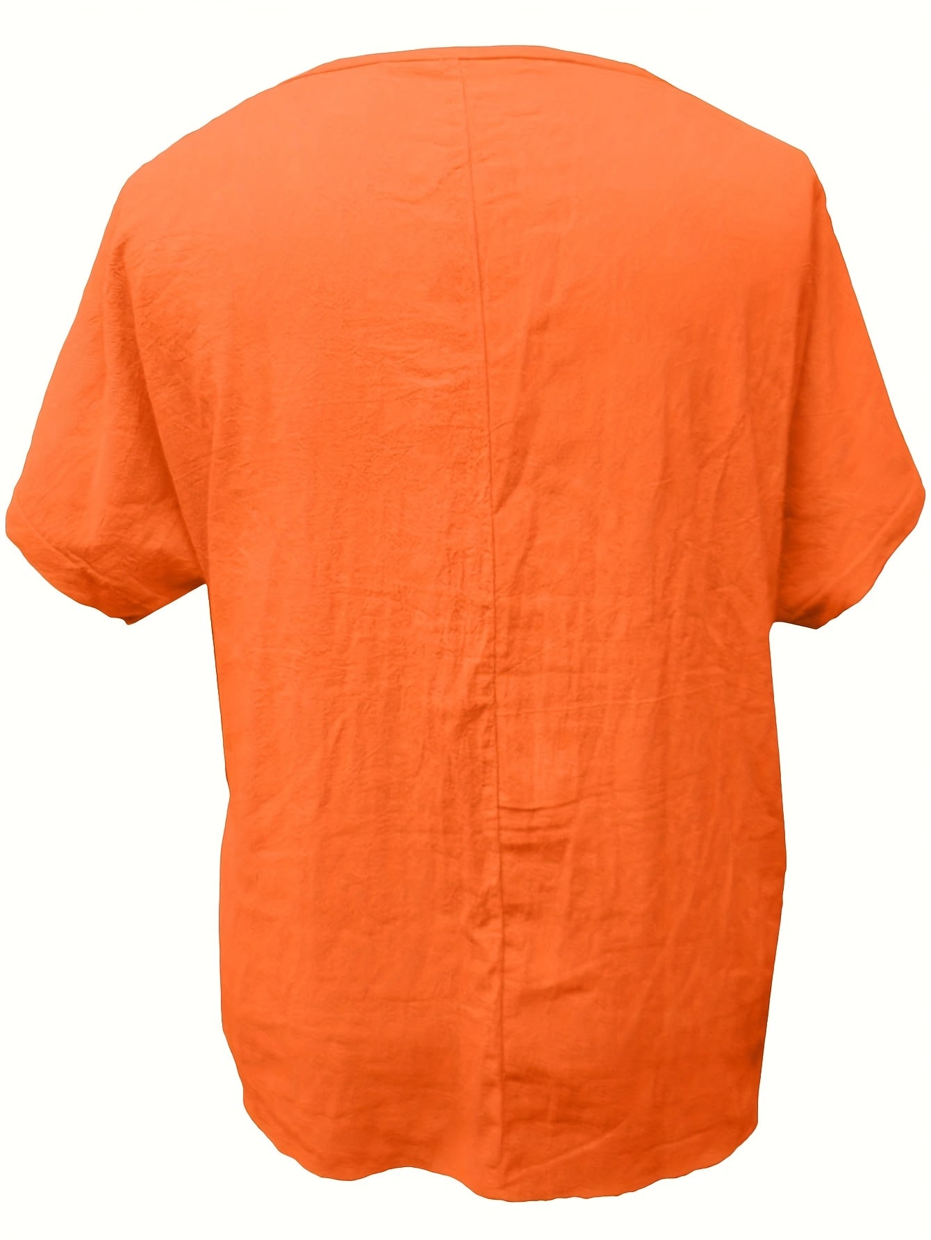 Camiseta de manga corta con escote en V y estampado para mujer talla grande