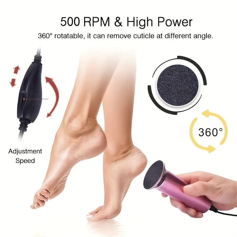Electric Foot Callus Remover with 60 Replacement Discs USB Rechargeable Pedicure Tool for Men Women