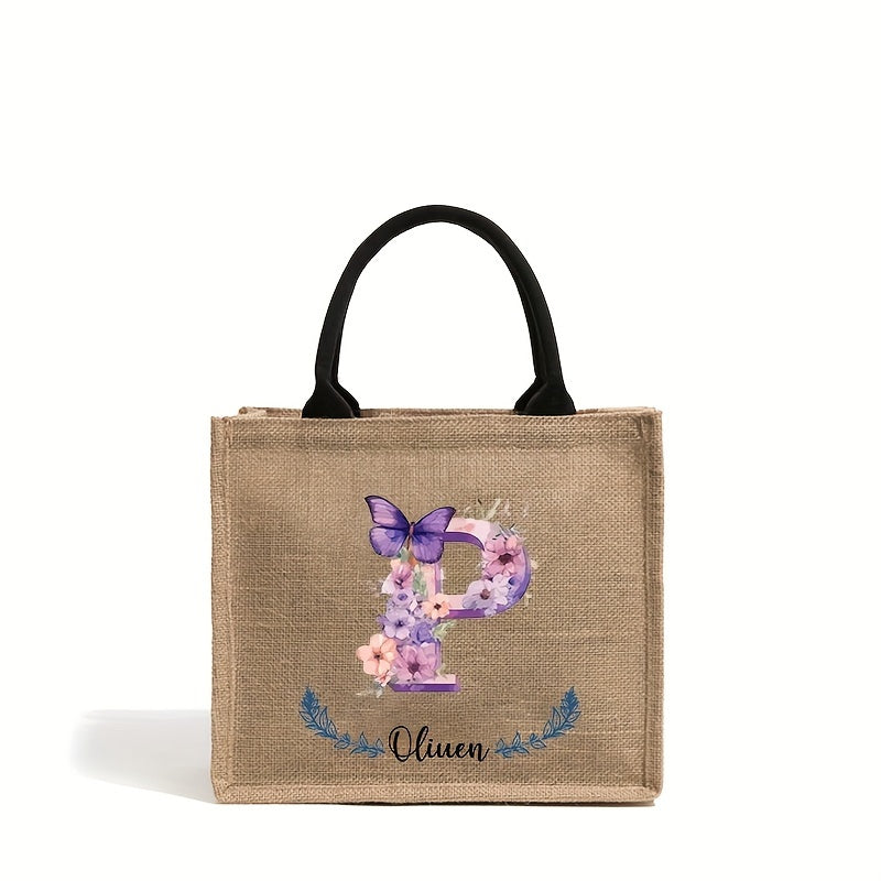Personalized Bridesmaid Tote Bag for Weddings and Parties Lightweight Polyester Handbag