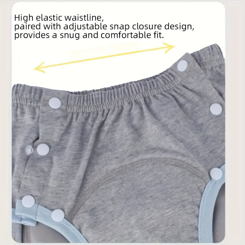 Unisex Adult Reusable Cotton Diapers with Snap Closure for Seniors Multiple Sizes