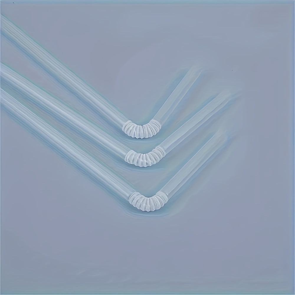 Moslashuvchan kokteyl qovurg‘alari to‘plami 600 qora va shaffof 21cm ichimliklar uchun