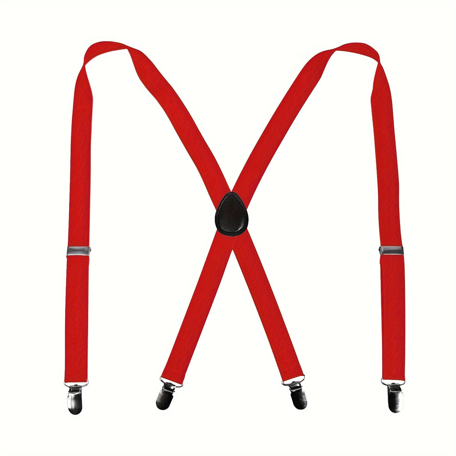Мужские черные подтяжки X-Back с 4 зажимами, регулируемыми эластичными ремешками и металлическими зажимами