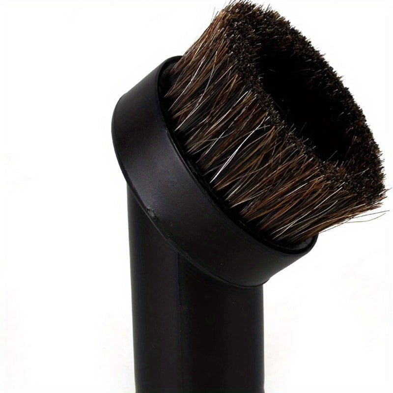 32mm Circular Dusting Brush with Rubber Grip Durable Plastic Vacuum Attachment for Sofa and Floor Cleaning
