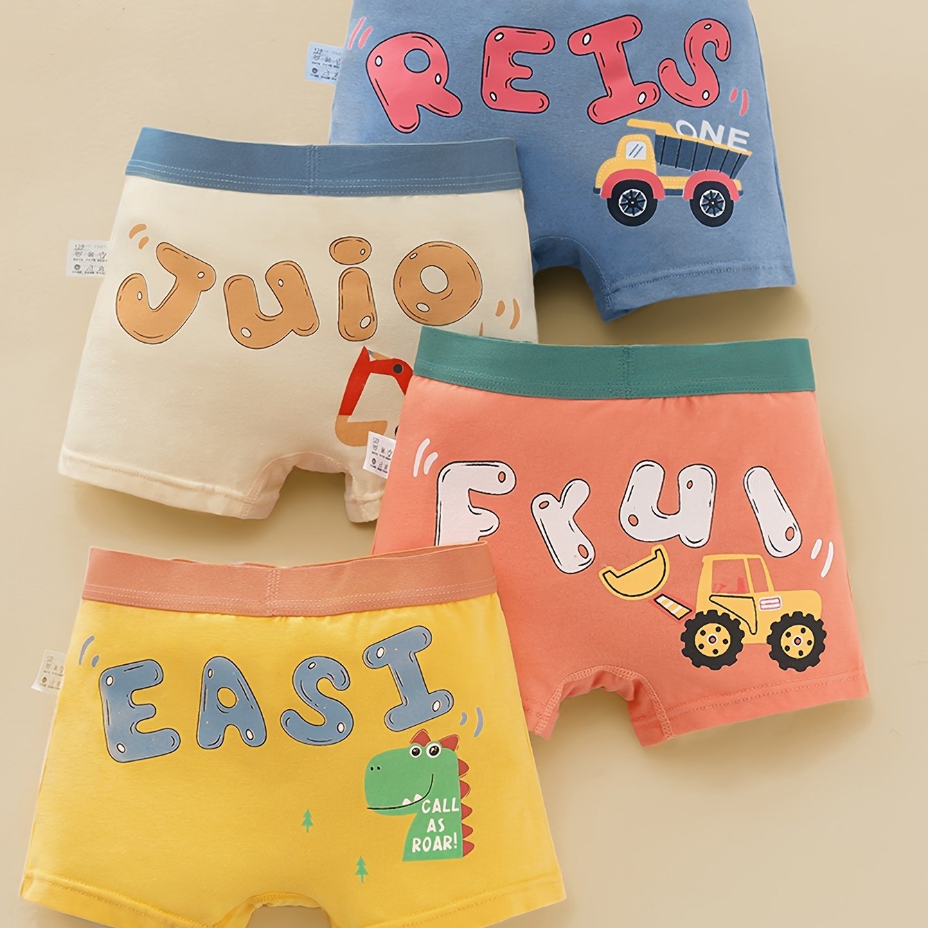 4 ta erkaklar uchun tekis kesimli ichki kiyim to'plami