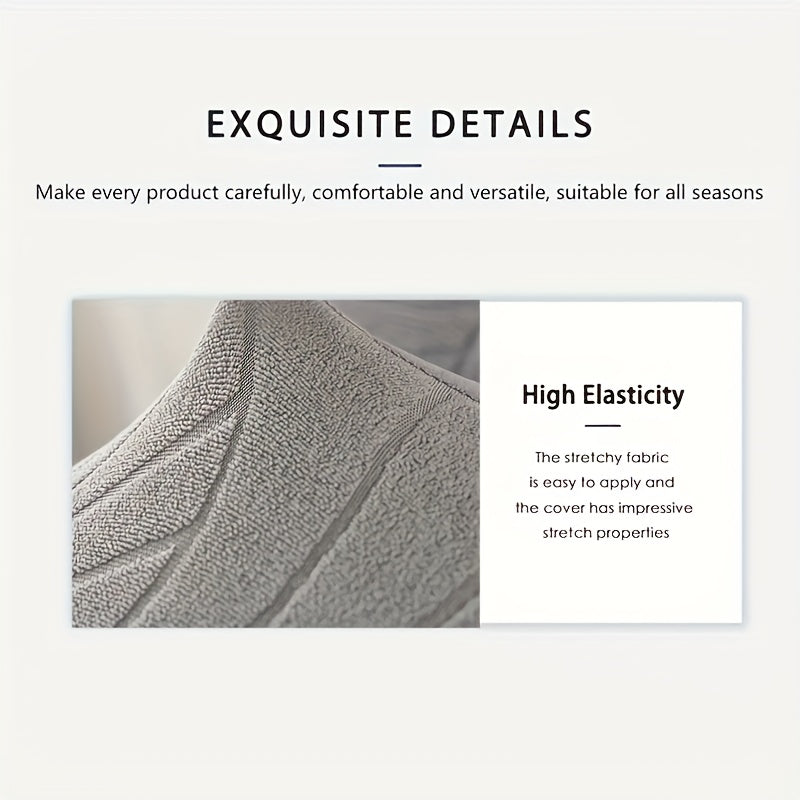 Waterproof Sofa Cover with Large Leaf Jacquard Design All-Season Dust Spill Protection Durable Washable