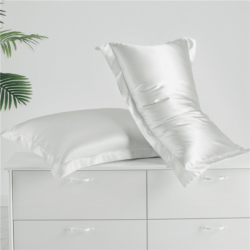 Luxurious Satin Pillowcase with Envelope Closure, Breathable Polyester, Solid Color