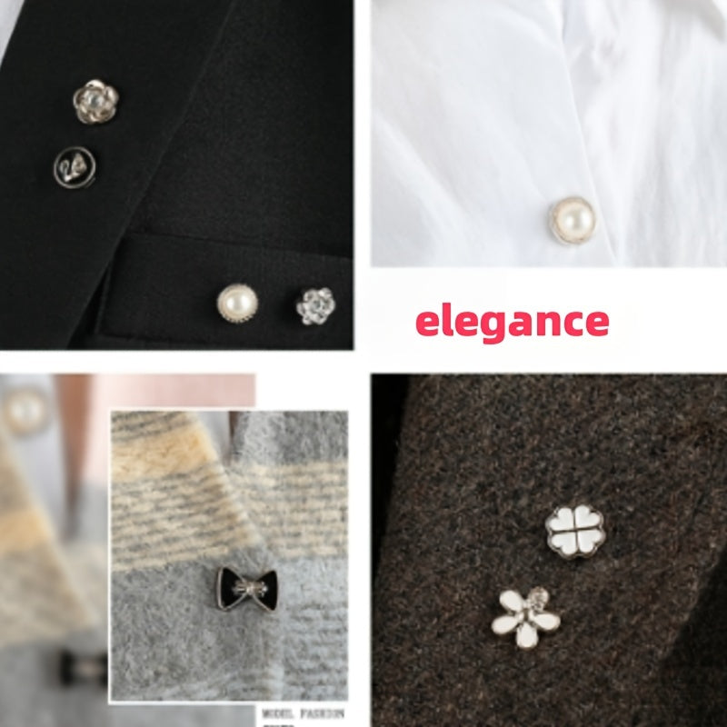 Set of 30 Minimalist Alloy Safety Pins for Clothing and Accessories