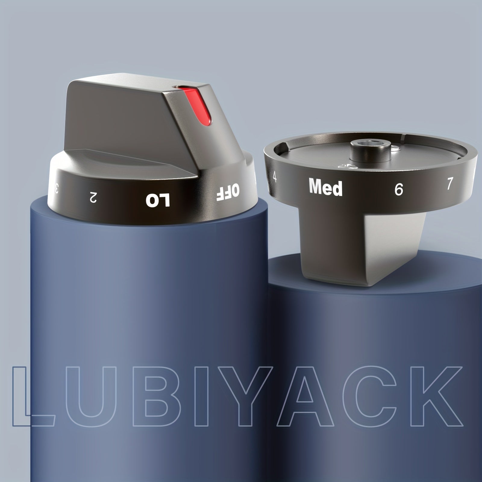 2-Pack Stainless Steel Gas Stove Knobs Compatible with NE/NX9000T Replacement Parts