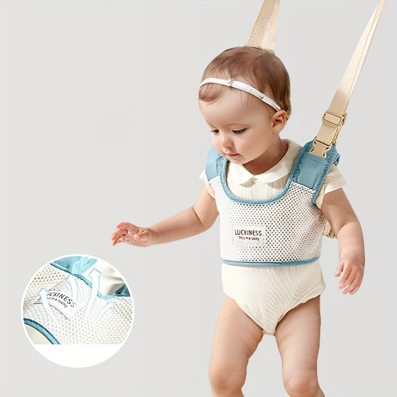 Baby Blue Adjustable Baby Walker Harness Anti-Fall Walking Support Belt for Babies 0-3 Years