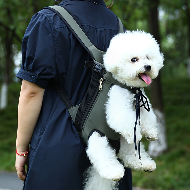 Adjustable Breathable Pet Backpack for Dogs and Cats with Safety Buckle