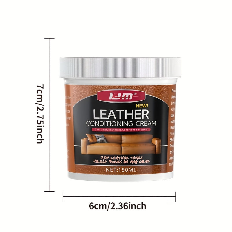 Leather Care Cream for Shoes, Bags, Furniture and Jackets