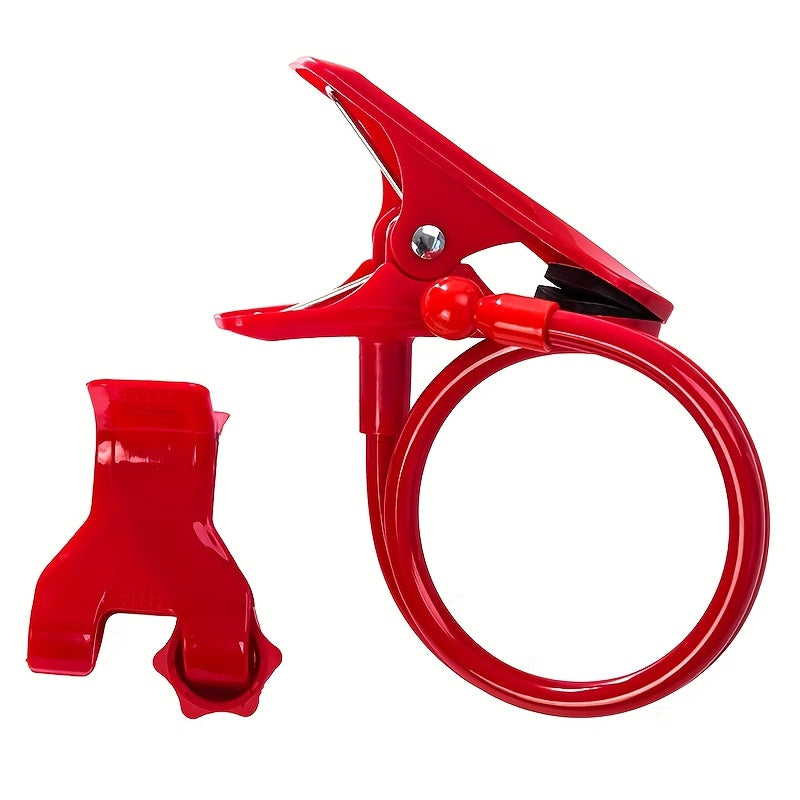 Universal Mobile Phone and Tablet Holder with Curved Double Clip for Headboard