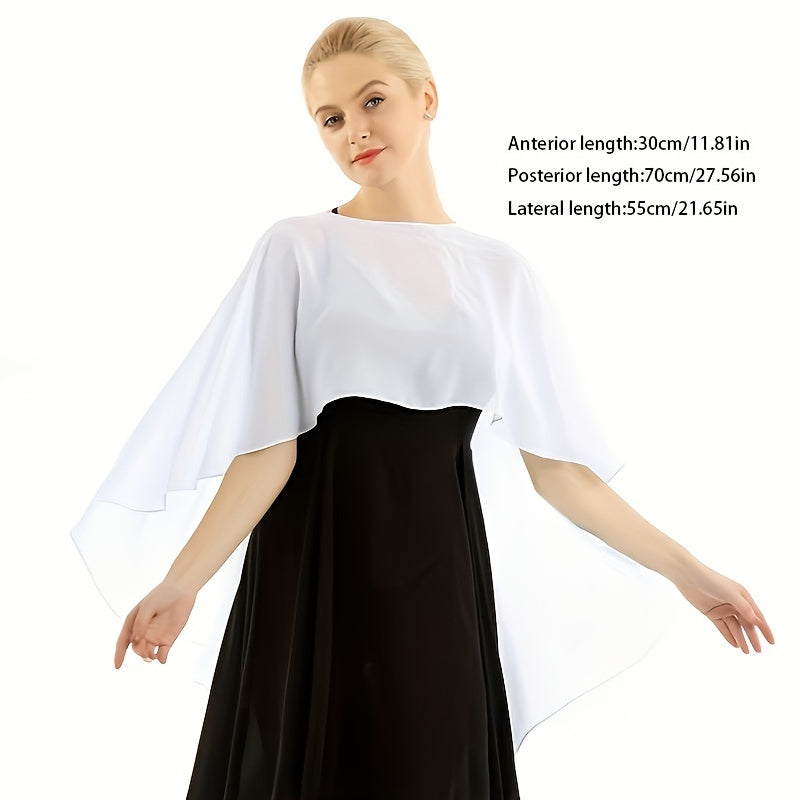 Ayollar uchun Chiffon shalv, kechki va kundalik kiyim uchun engil, bir rangli plash