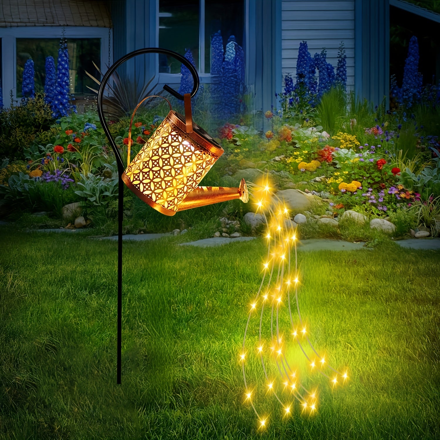Outdoor Solar Garden Light Kettle Lantern for Pathway Lawn Patio Yard Decoration