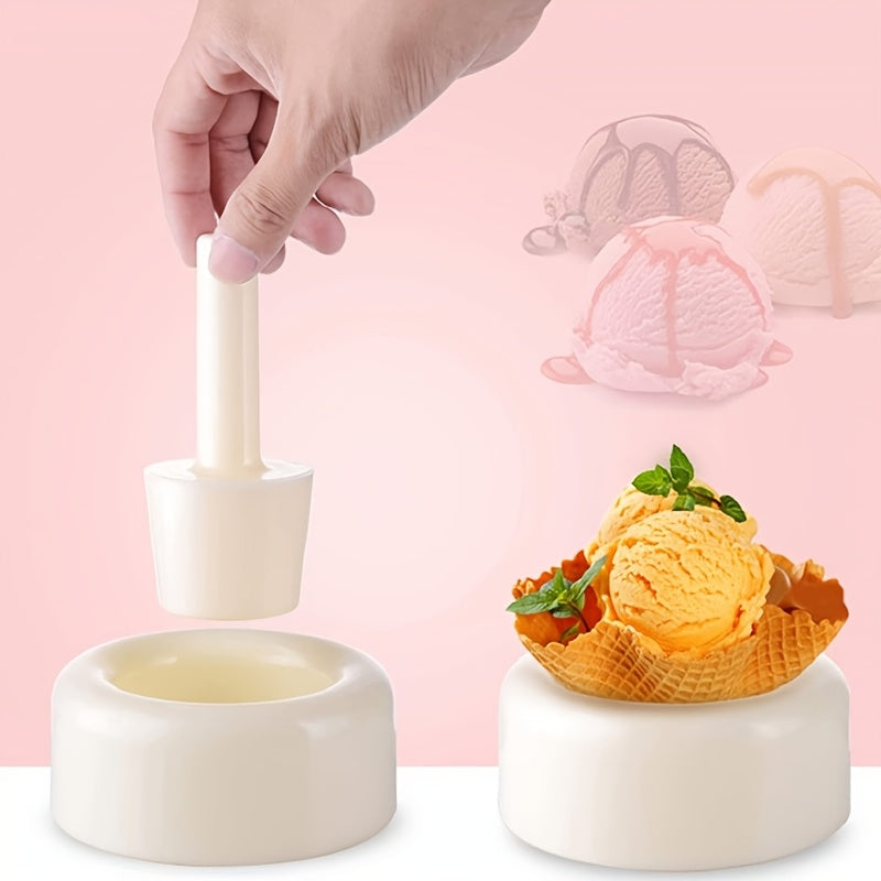 Waffle Cone Maker Kit with Reusable Ice Cream Cone and Egg Roll Molds for Baking
