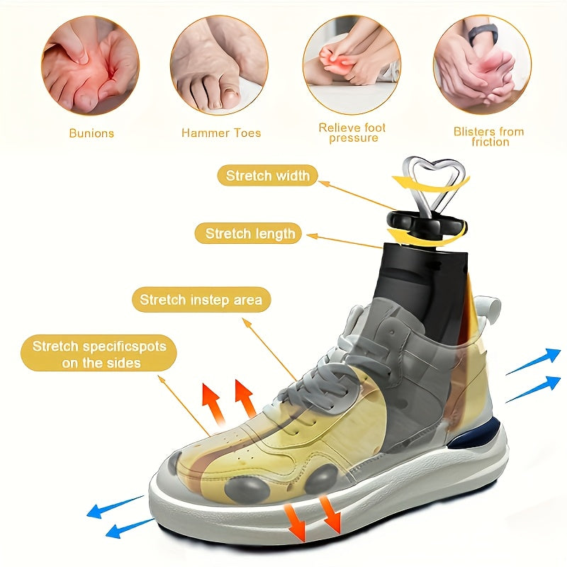 Men Women Shoe Stretchers and Puller Sets Plastic Yellow Black Accessories