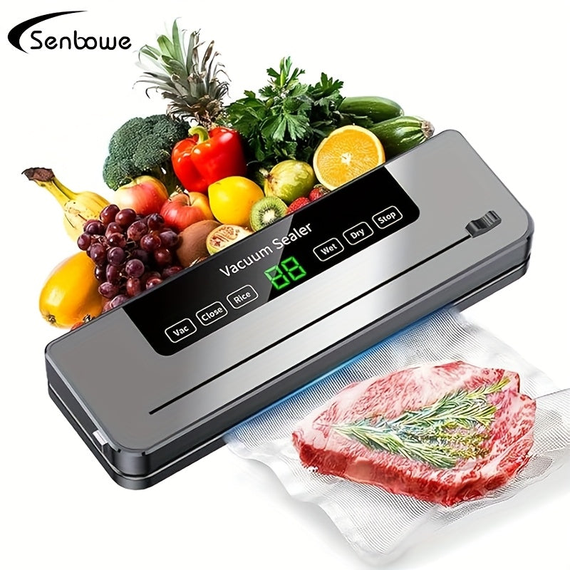 Máquina selladora al vacío con pantalla táctil, envasado de alimentos húmedos y secos, cortador mejorado