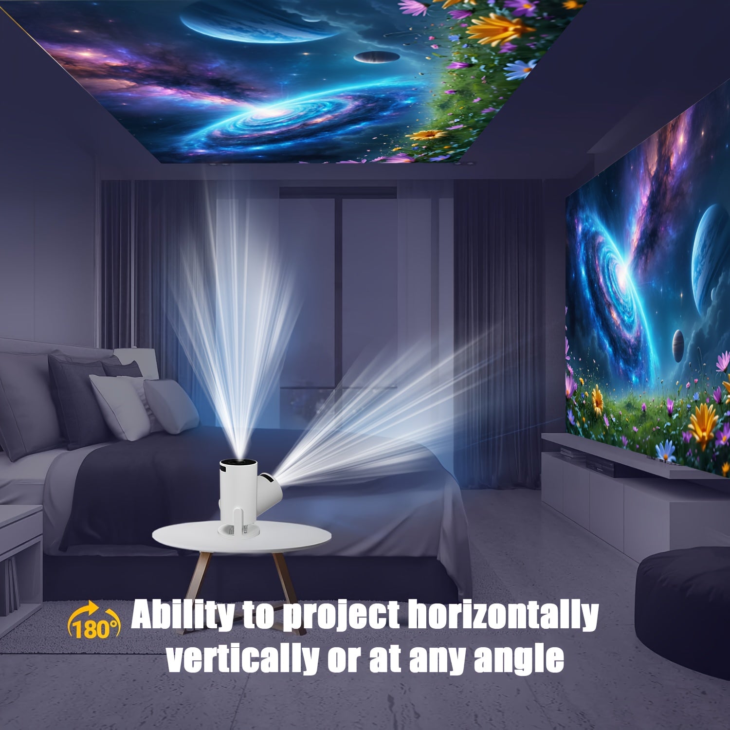 Portable HD Mini LED Projector for Home Theater with 4K Decoding