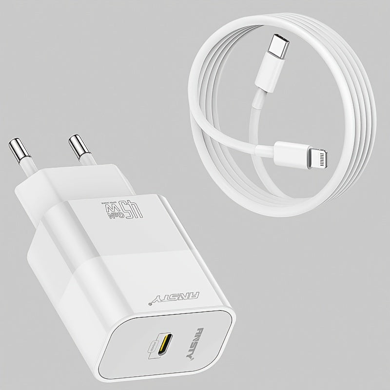 45W USB C Wall Charger with 91.44cm USB C to Lightning Cable Fast Charging for iPhone and iPad