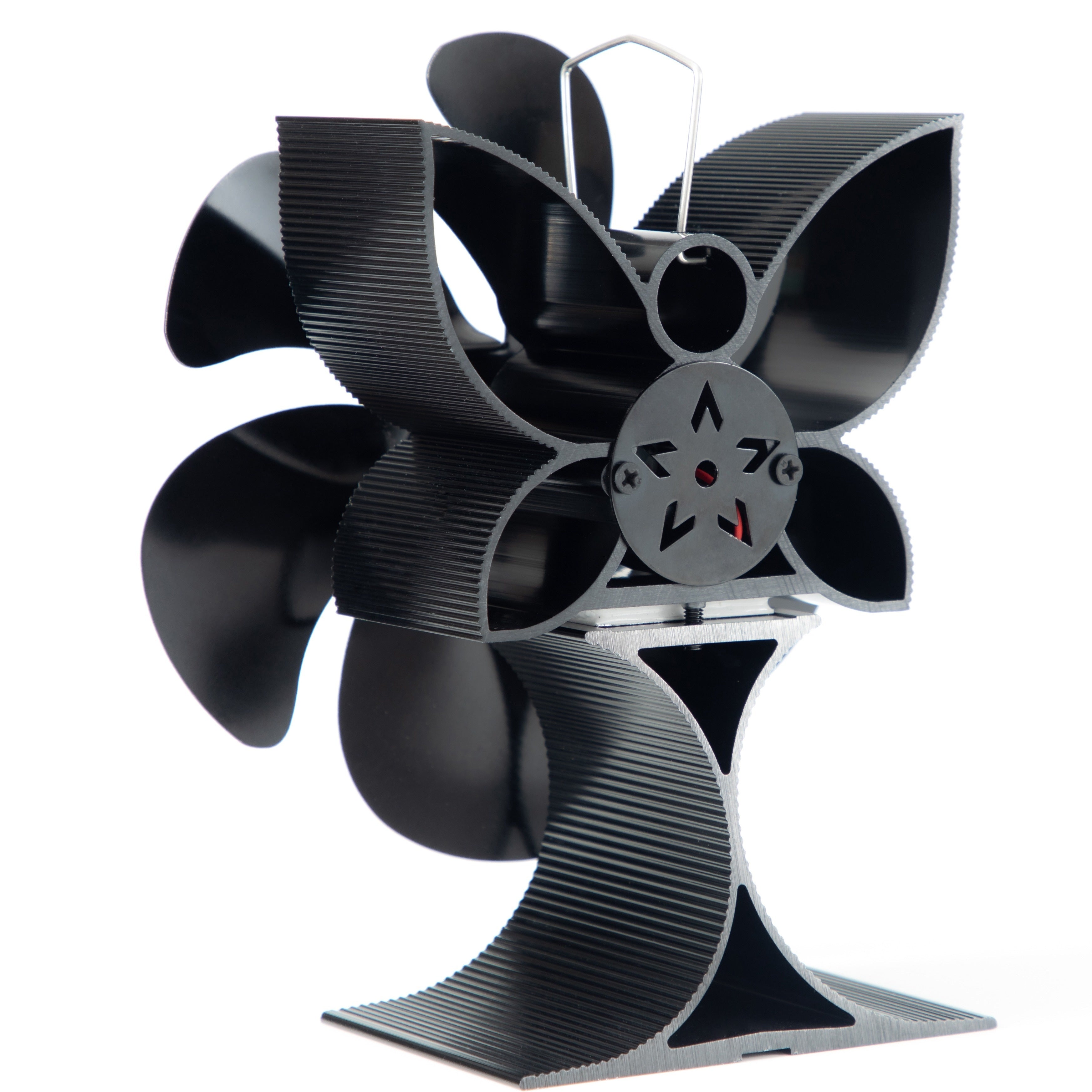 6-Leaf Wood Stove Fan Heat-Driven Wall Fan for Log Gas Burners