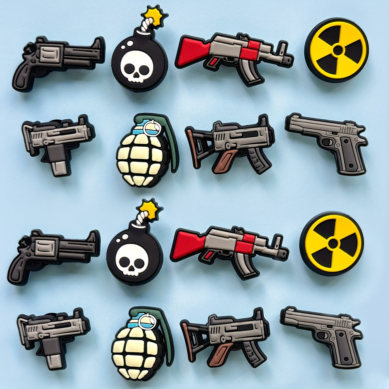 Kids Toy Gun Set 16 Pieces Plastic Play Shooting Accessories