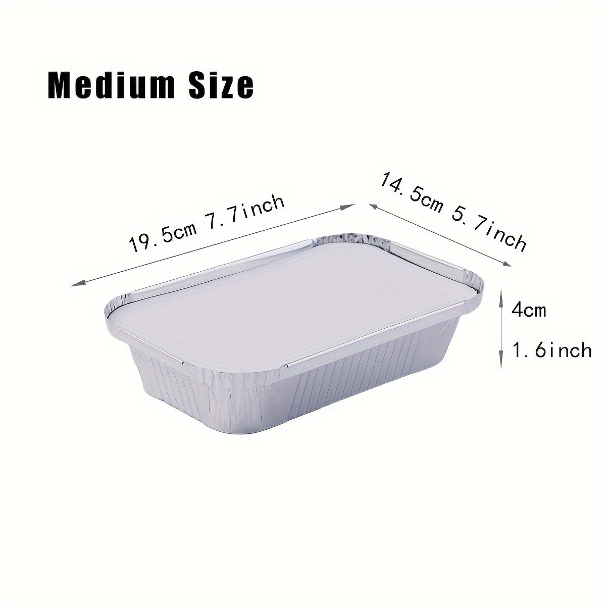 Набор из 20 алюминиевых противней с крышками и картонными накладками для выпечки и хранения