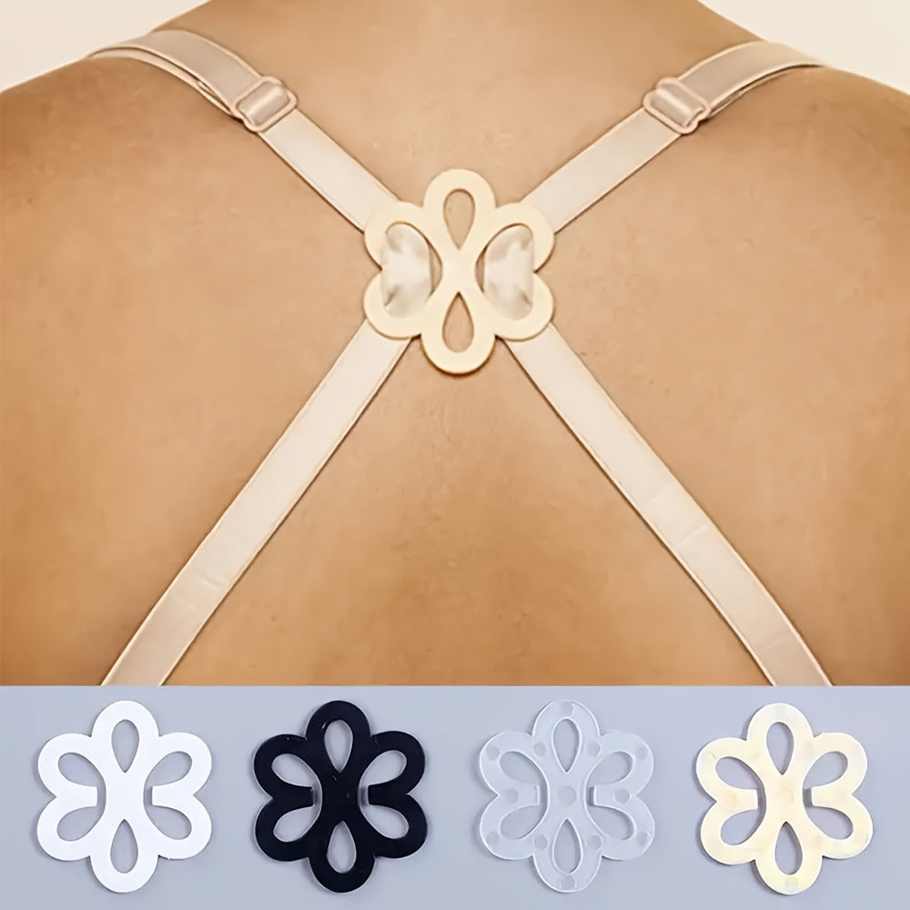 Women's Floral Bra Strap Clips Invisible Non-slip Seamless Accessories