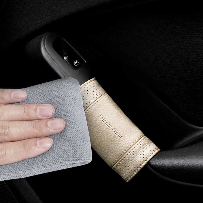 Car Door Handle Covers Leather Texture Grip Four Doors Universal