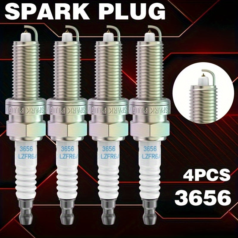 4PCS Iridium Platinum Spark Plugs High Performance Ceramic Insulator Durable