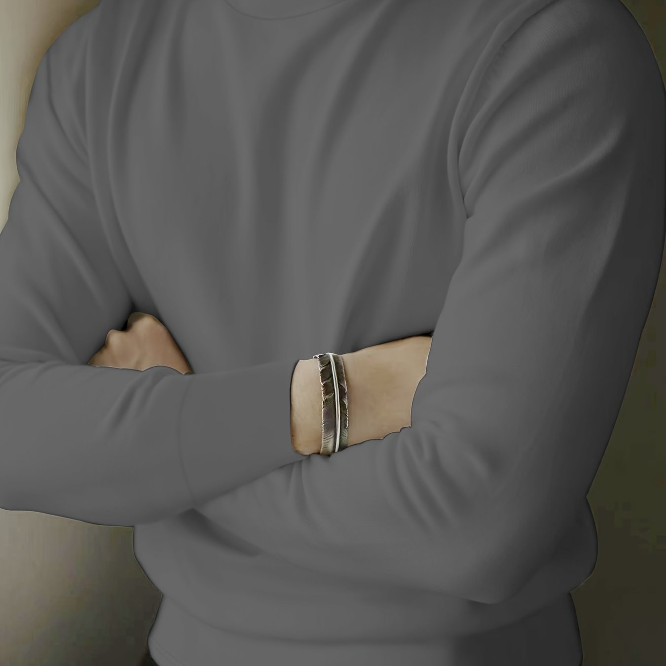 Adult Long Sleeve Mock Neck T-Shirt Polyester Blend Solid Color Casual