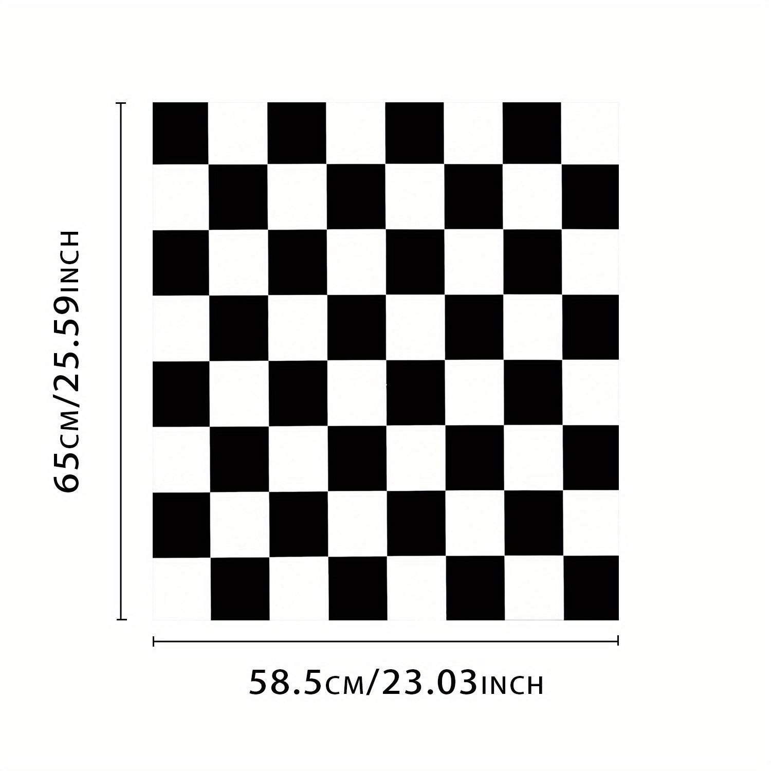 Qora va oq tekislikli magnitli idish-tovoq qoplami, suv o'tkazmaydigan PVC, oson magnitli tortish, 58.5x65 sm oshxona dekoratsiyasi