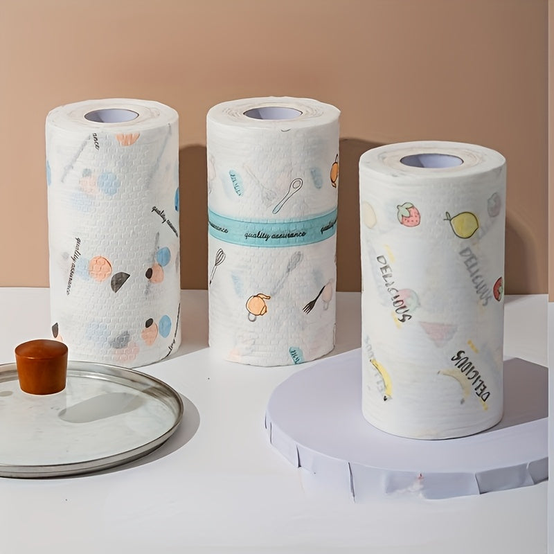 Rollo de 1/2 de toallas de limpieza reutilizables súper absorbentes 100 hojas