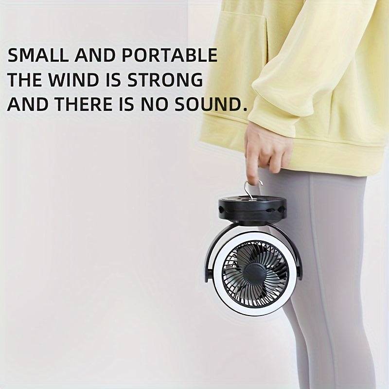 Clip-On Fan 15.24cm with 3 Speeds Quiet USB Desk and Clamp Fan