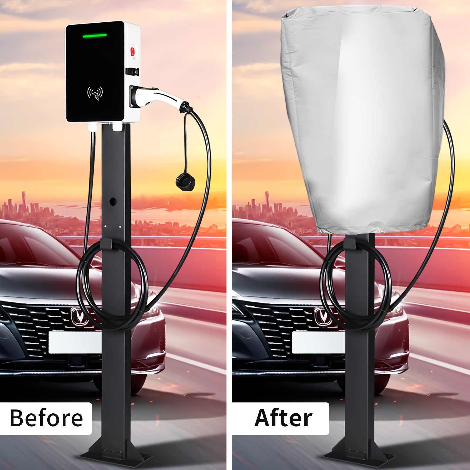 Weatherproof EV Charging Station Cover Dust and Freeze Protection