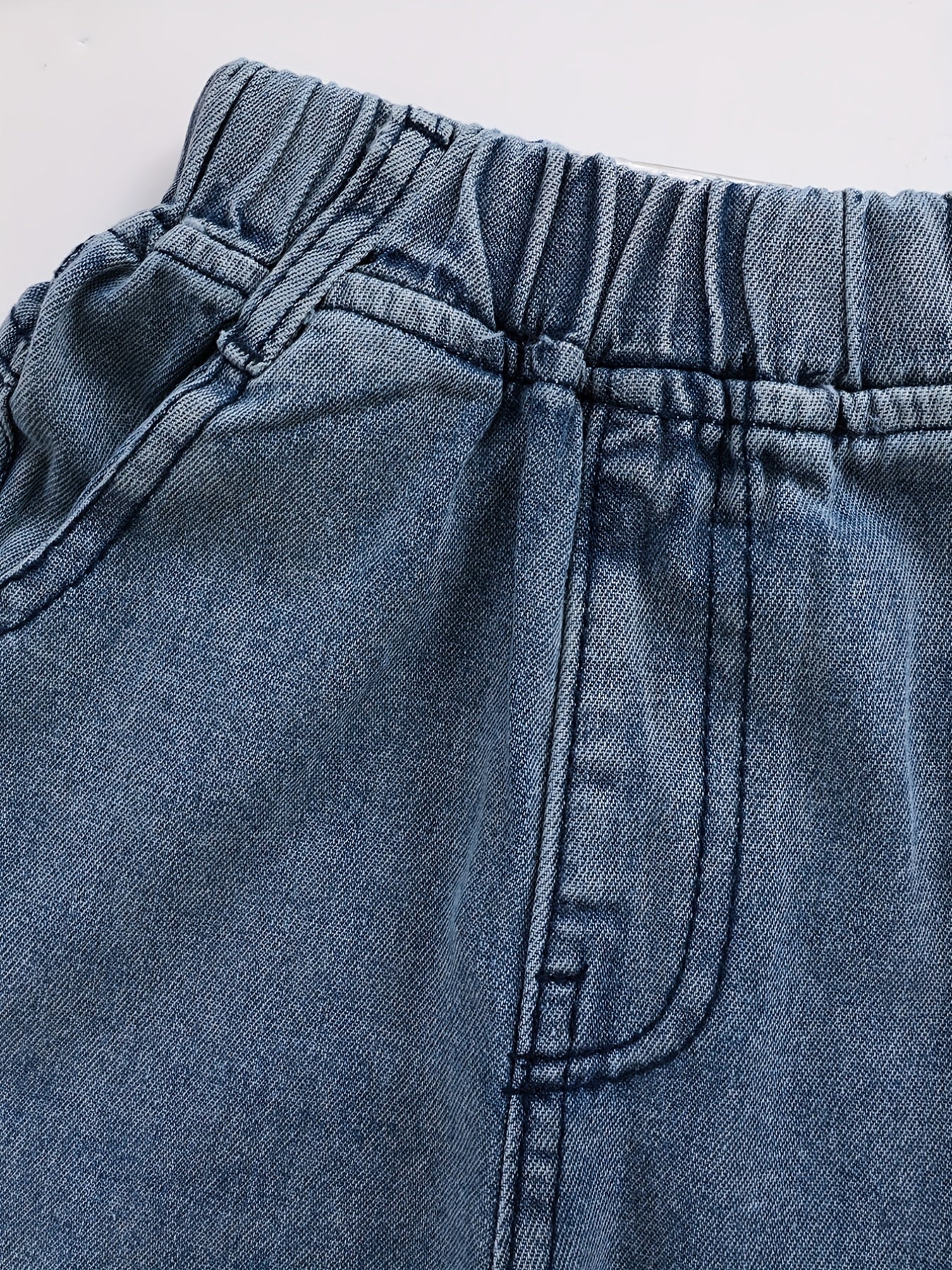 Джинсы из денима для девочек с вышивкой в виде сердца для девочек 12 лет и младше