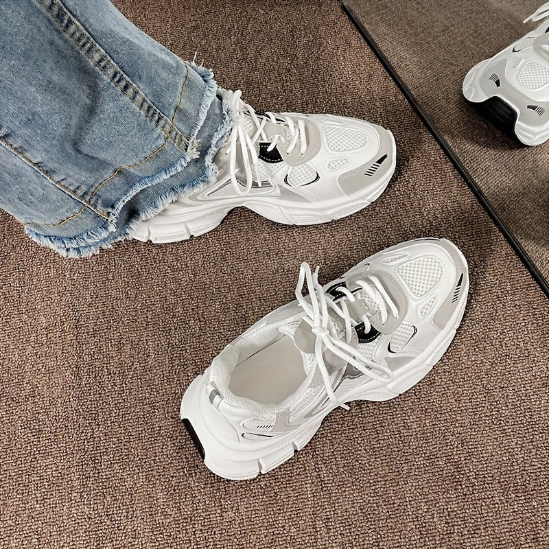 Women's Mesh Sneakers Platform Breathable Walking Shoes Plus Size
